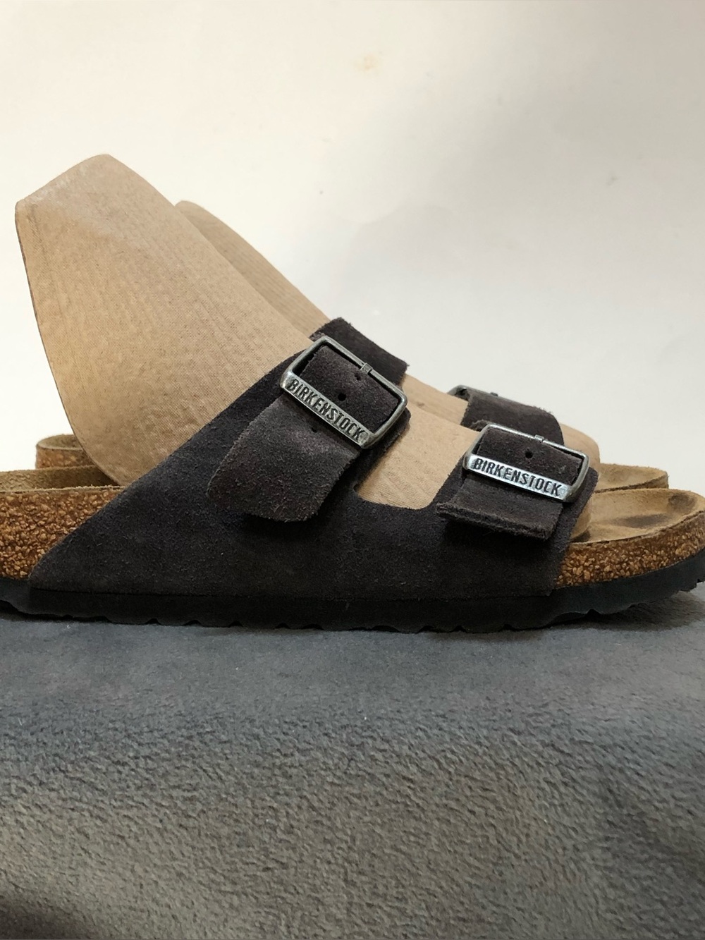 Birkenstock Arizona Soft Footbed Suede Leather Double Buckle Sandal (7 - 7.5)